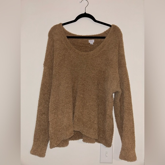 Stars Above Tan Crew Neck Sweater - Picture 1 of 4